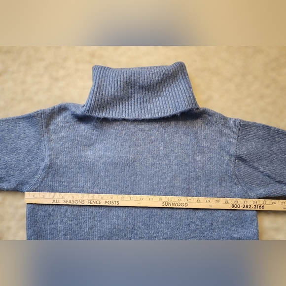 Zara Medium Blue Roll Neck Turtleneck Sweater - Picture 6 of 10